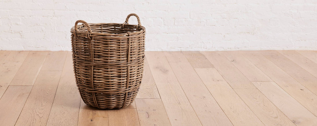 round rattan basket, small