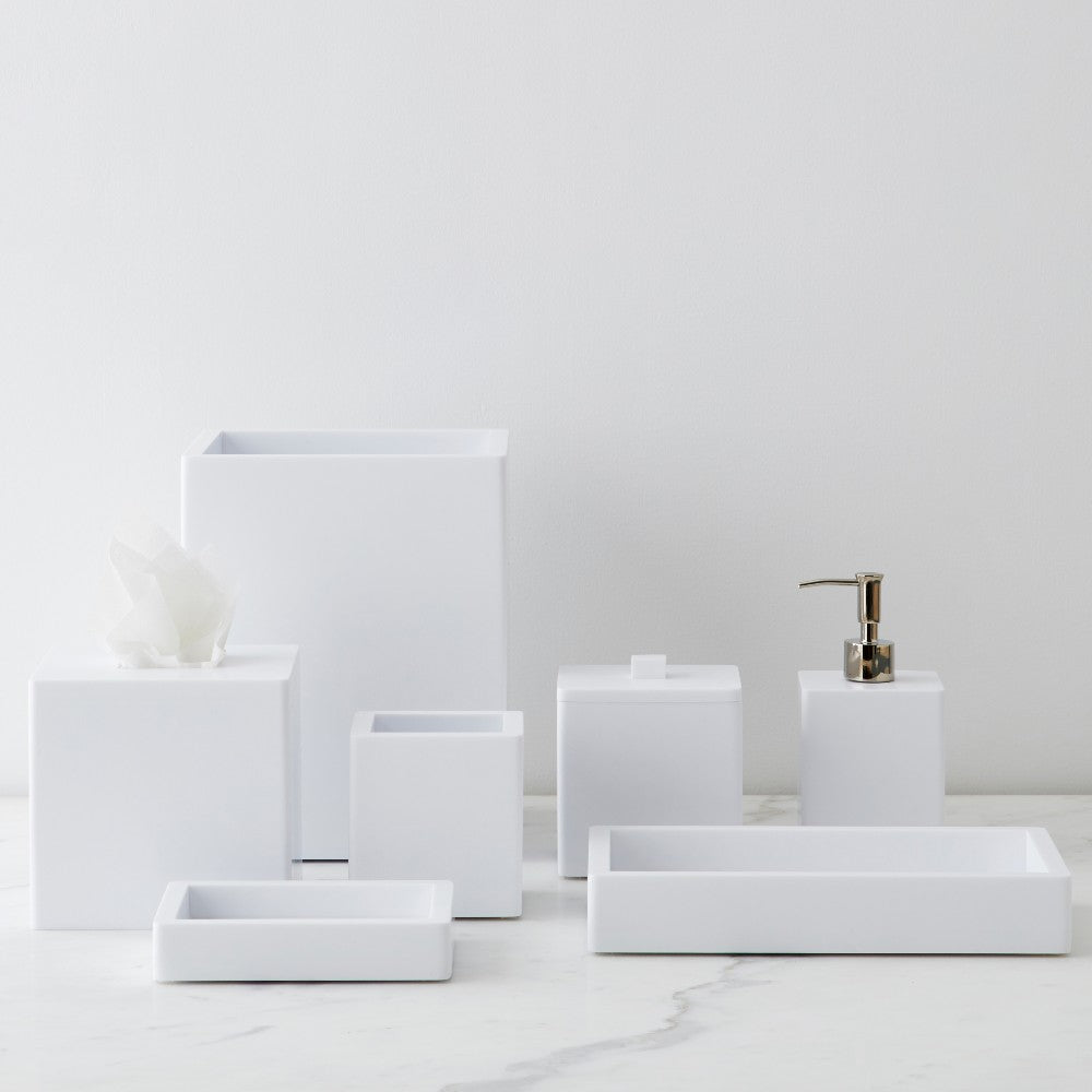 white corian bath collection