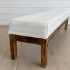 hemp kilim & oak bench 72"
