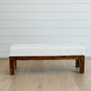 hemp kilim & oak bench 48"