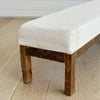 hemp kilim & oak bench 96"