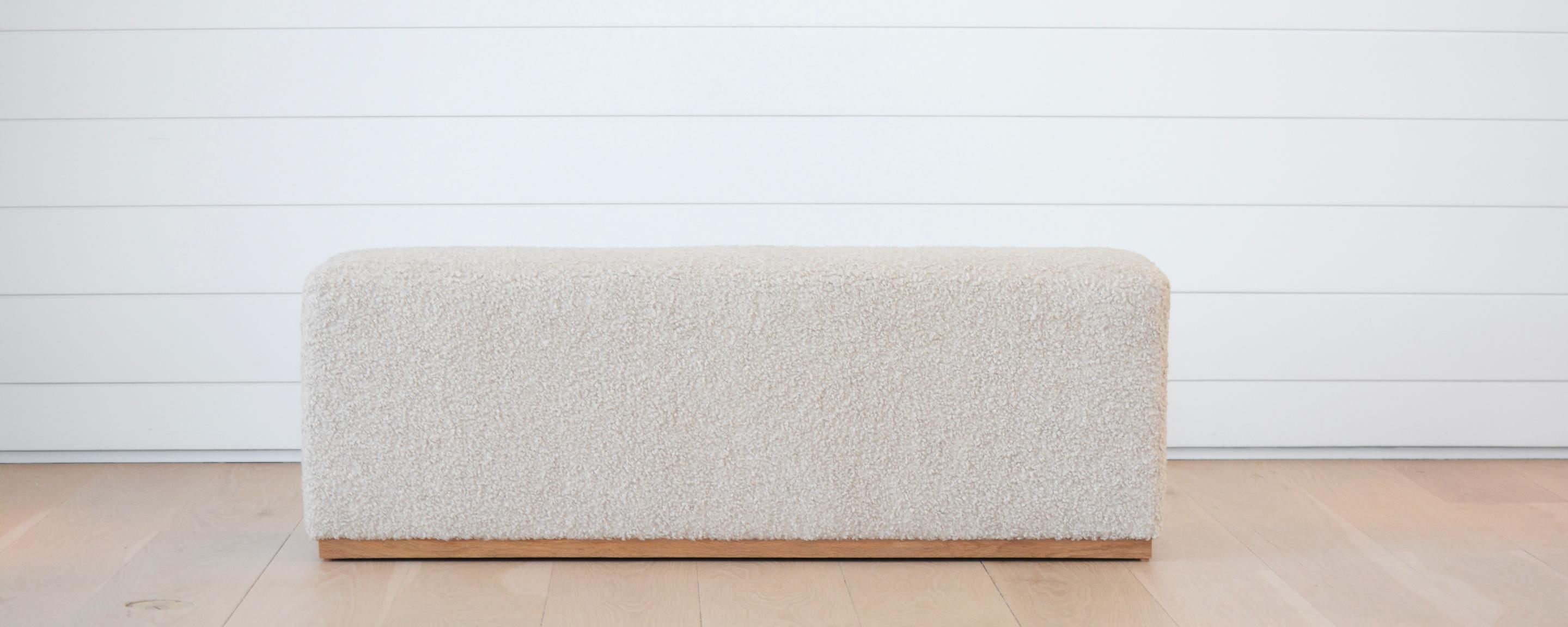 halsey bench, fozzie linen 54"