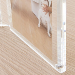 beveled lucite double picture frames