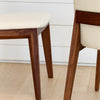whalebone dining chair, walnut and cream