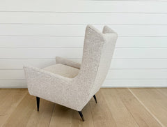 vintage modern wingback chair