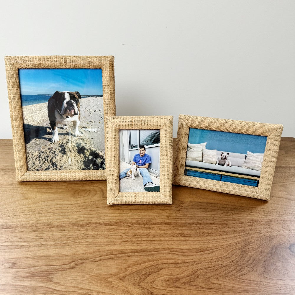 raffia natural picture frame collection