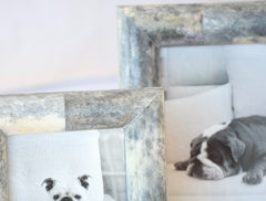 chunky bone grey picture frame collection