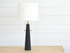 midcentury marble black table lamp