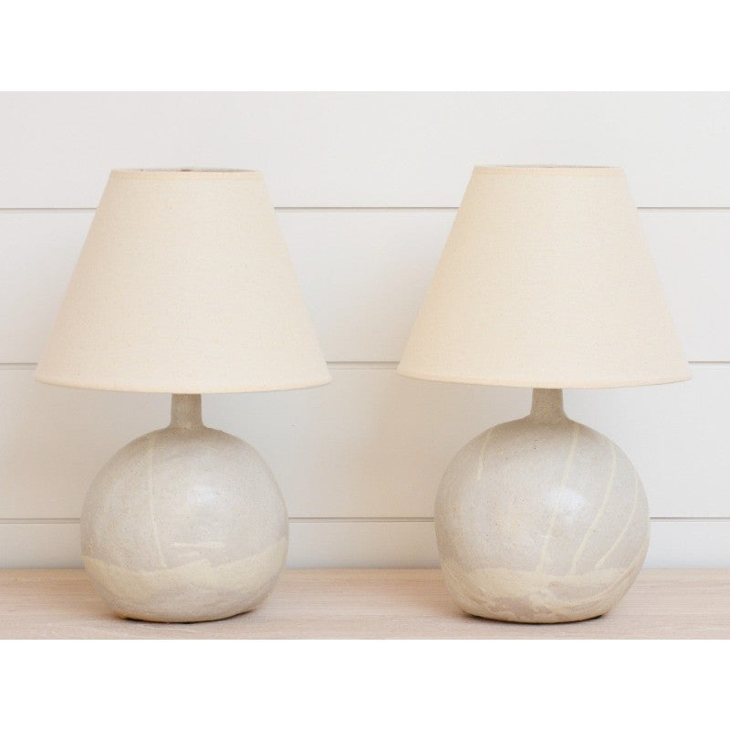 pair of round sandgate table lamps