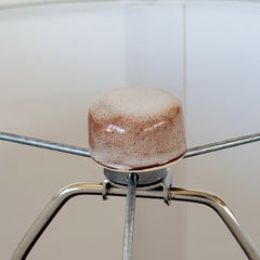 trumpet sphere lamp in speckled oatmeal