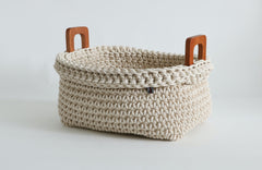 cotton rope short rectangular basket