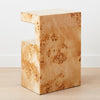 the triple drawer burl lacquered nightstand