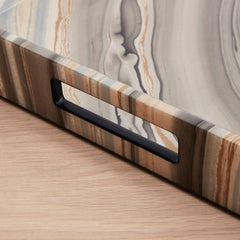 marbleized lacquer tray, 16x16