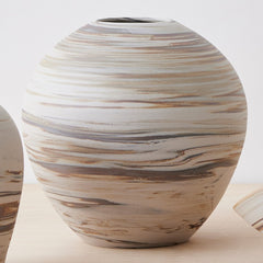 beachstone round vase