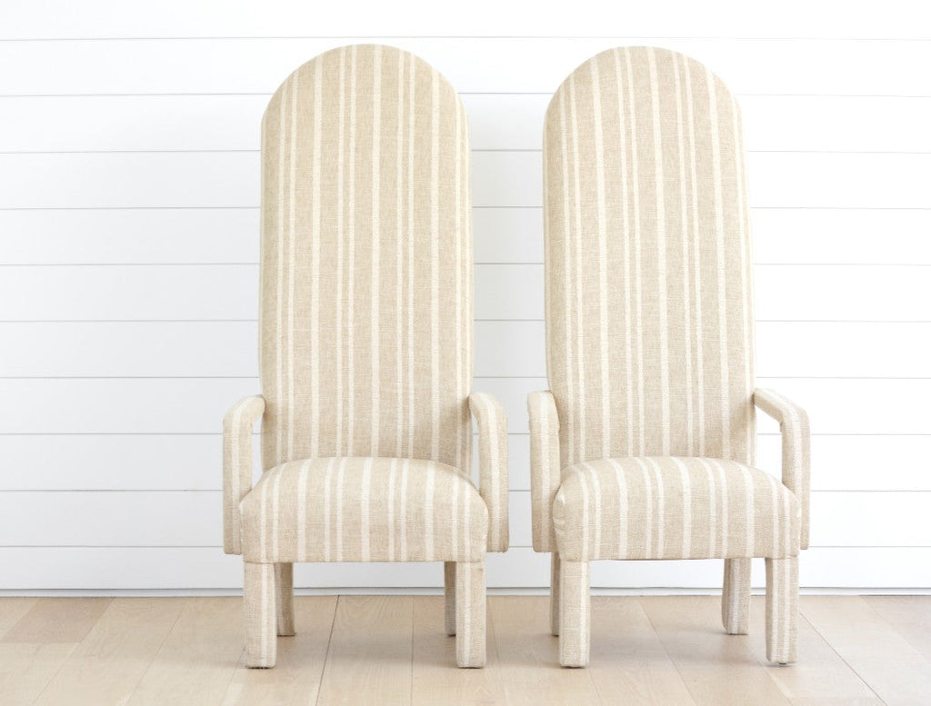 vintage pair of highback chairs