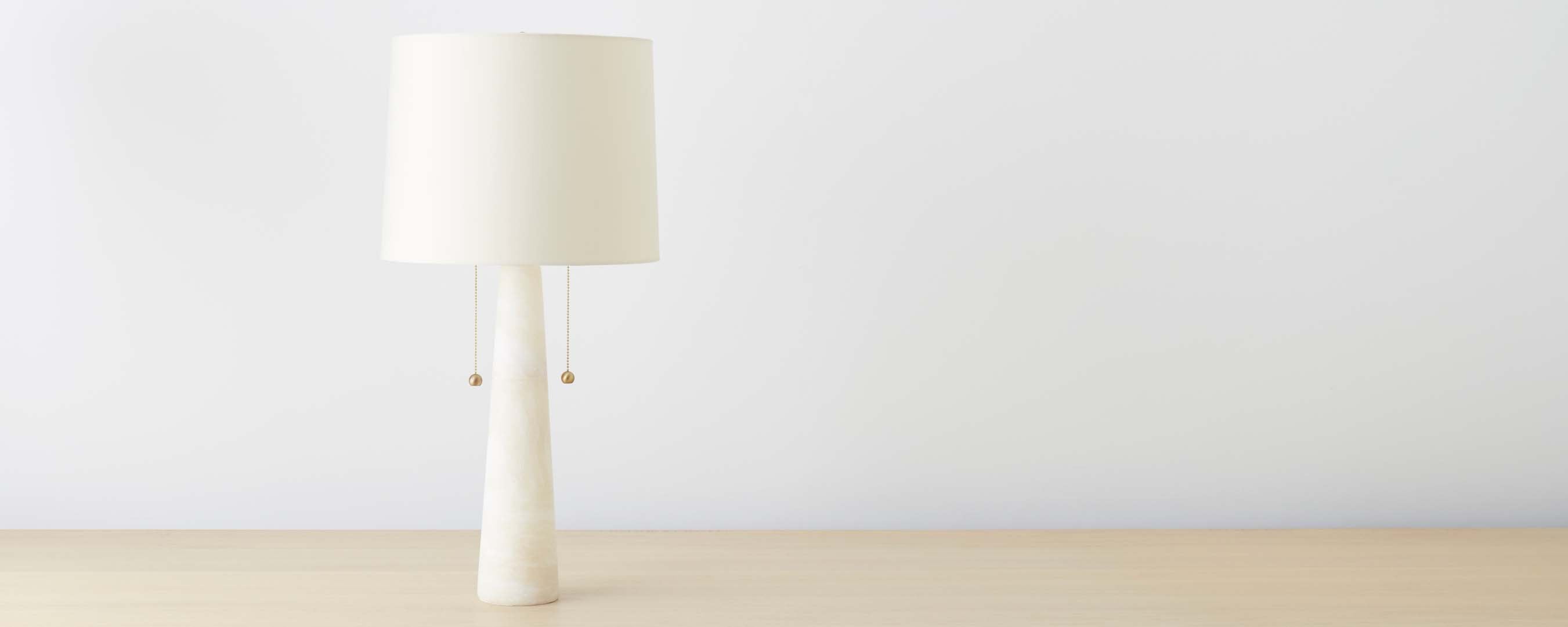 midcentury marble table lamp