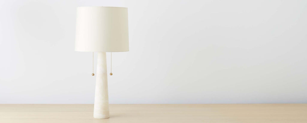 midcentury marble table lamp