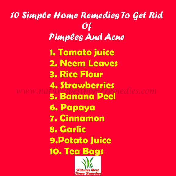 home remedies to get rid of pimples and acne