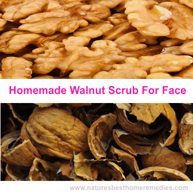 homemade walnut scrub dor face