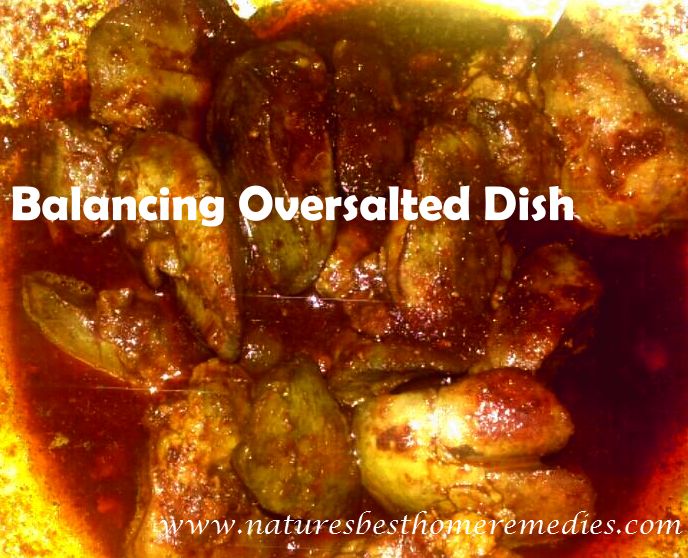 how to balance oversalted dish