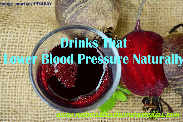 drinks to lower blood pressure fast