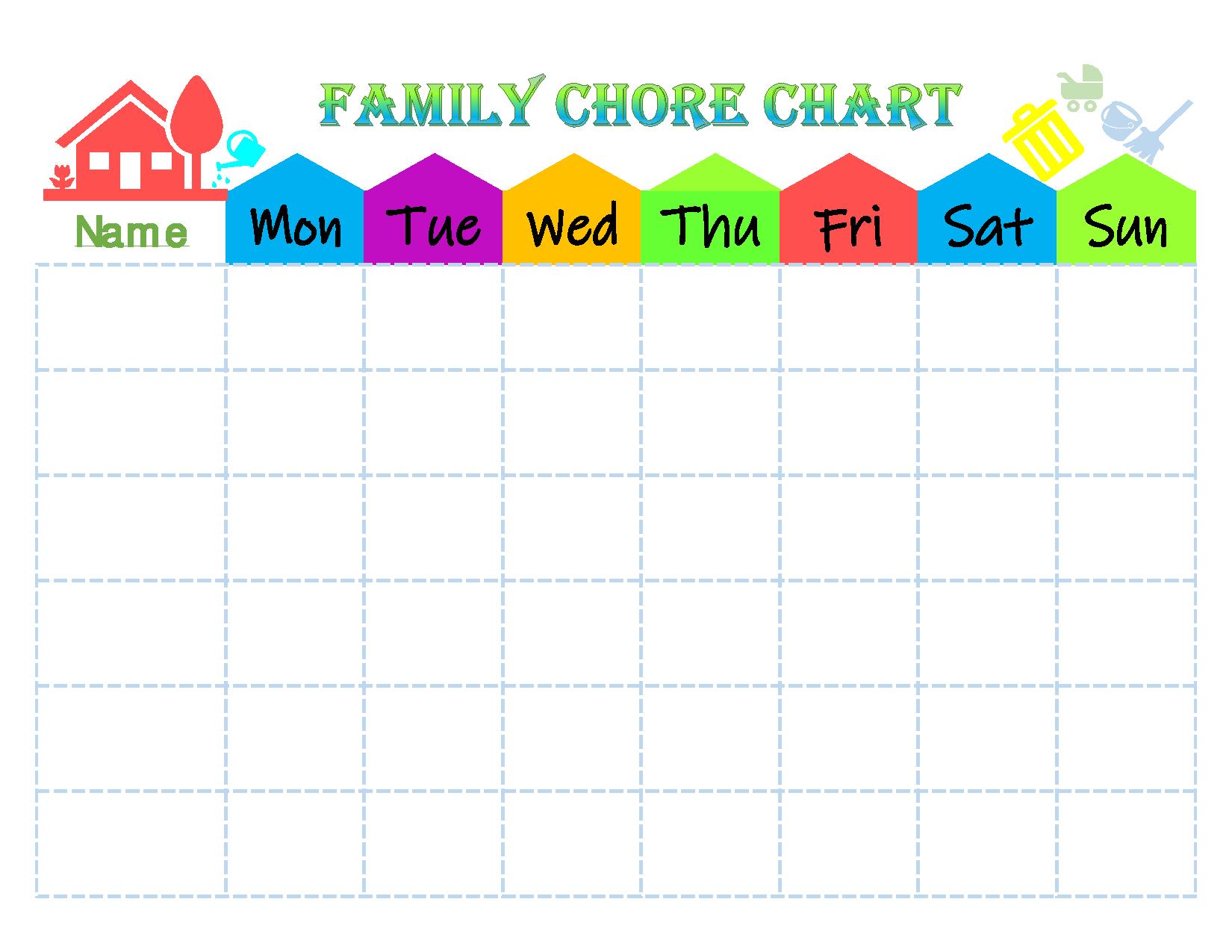 Free Printable Chore Charts For Families