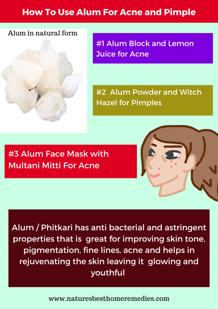 how to use alum for acne pimple treatment